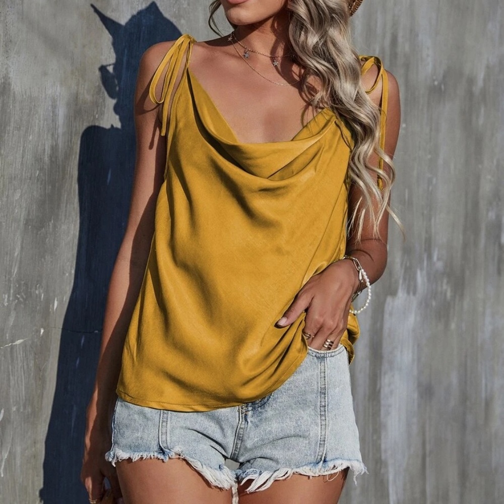 Luxe Satin Cami Tank Top - Picture 13 of 13